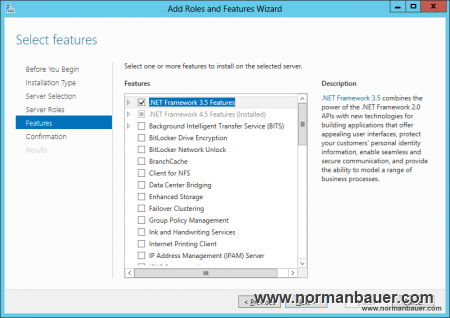 SharePoint 2013 Preparation Install .NET Framework 3.5 Features