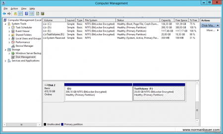 Disk Management - initial configuration