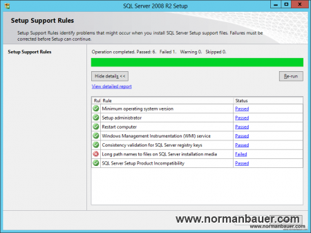 SQL Server Setup Support Rules Failed 1