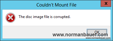 Windows Explorer - mount img file failed
