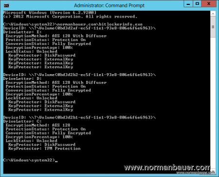 Visual Basic Bitlocker Info