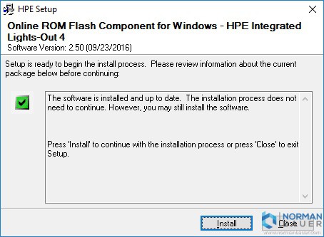 Online ROM Flash Component for Windows - HPE Integrated Lights-Out 4 Installation Ready