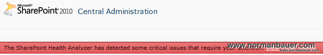 SharePoint Health Analyzer: The server farm account should not be used for other services.