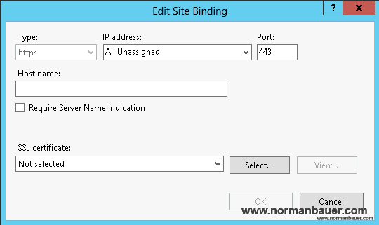 Multiple SSL sites with Windows Server 2012