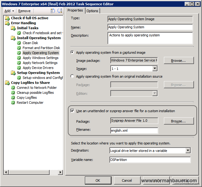 How to avoid Windows 7 language choice dialog in multilanguage image deployment with SCCM 2007?