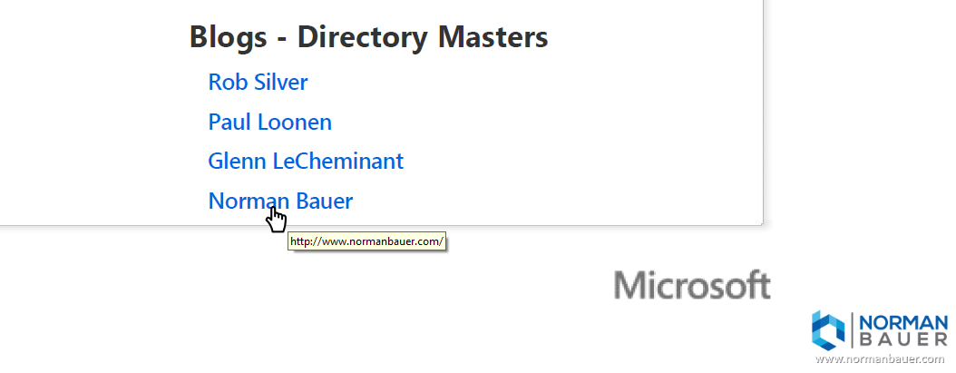 normanbauer.com: Now promoted on The Master Blog