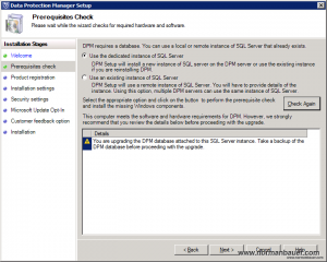 DPM2012SP1 Select SQL Server