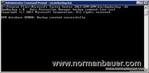 DPM2012SP1 Take DB Backup first