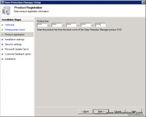 DPM2012SP1 Product Registration
