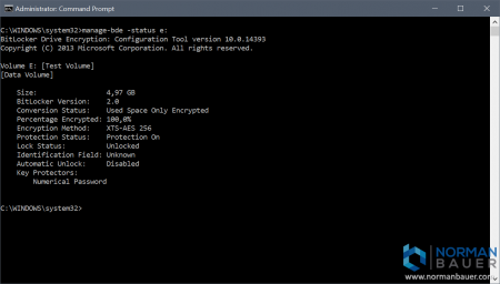 manage-bde -status e: