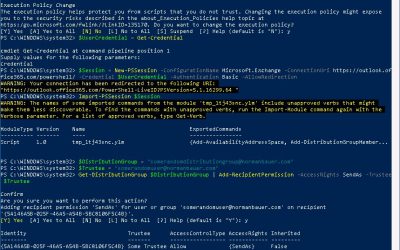 Configure SendAs Permissions on an Office365 Distribution Group using PowerShell