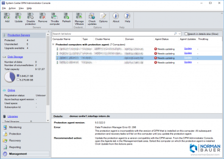 Install Data Protection Manager 1801 Agent Update