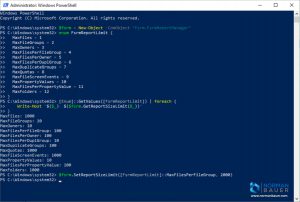 File Server Resource Manager raise limits with PowerShell
