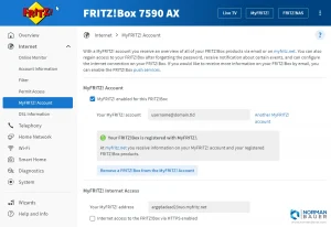 AzureToFritzBoxVPN Connect MyFRITZ account